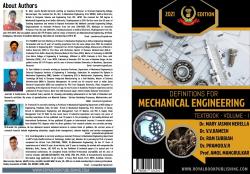 Cover for Definitions for Mechanical Engineering Textbook - Volume1 