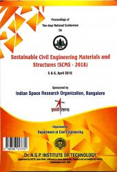 Cover for Processdings of Two days National Conference on Sustainable Civil Engineering Materials and Structures (SCMS-2018)
