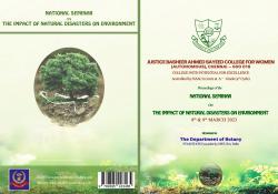 Cover for Proceedings of The National Seminar The Impact of Natural Disasters on Environment