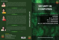 Cover for SECURITY IN COMPUTING