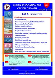Cover for INDIAN ASSOCIATION FOR CRYSTAL (IACG) : IACG News Letter, Issue.28, January 2016