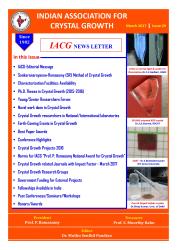 Cover for INDIAN ASSOCIATION FOR CRYSTAL (IACG) : IACG News Letter, Issue.29, January 2017
