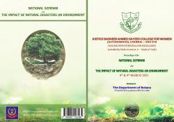 Cover for Proceedings of The National Seminar The Impact of Natural Disasters on Environment