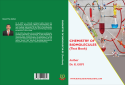 Cover for CHEMISTRY OF BIOMOLECULES (Text Book)