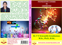 Cover for FOUNDATION COURSE IN CHEMISTRY