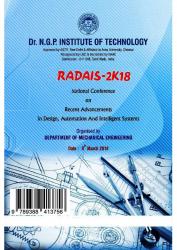 Cover for National Conference on Recent Advancements in Design,Automation and Intelligent Systems (RADAIS-2K18)